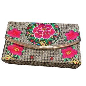 Fully Embroidered Clutch Purse